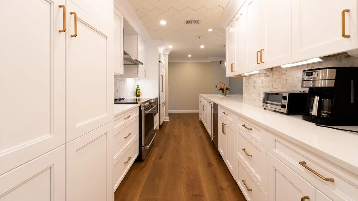 Modern kitchen cabinets during a renovation decision