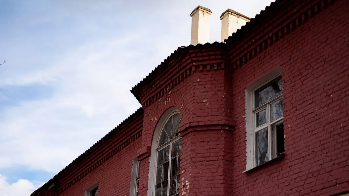 Red brick house exterior